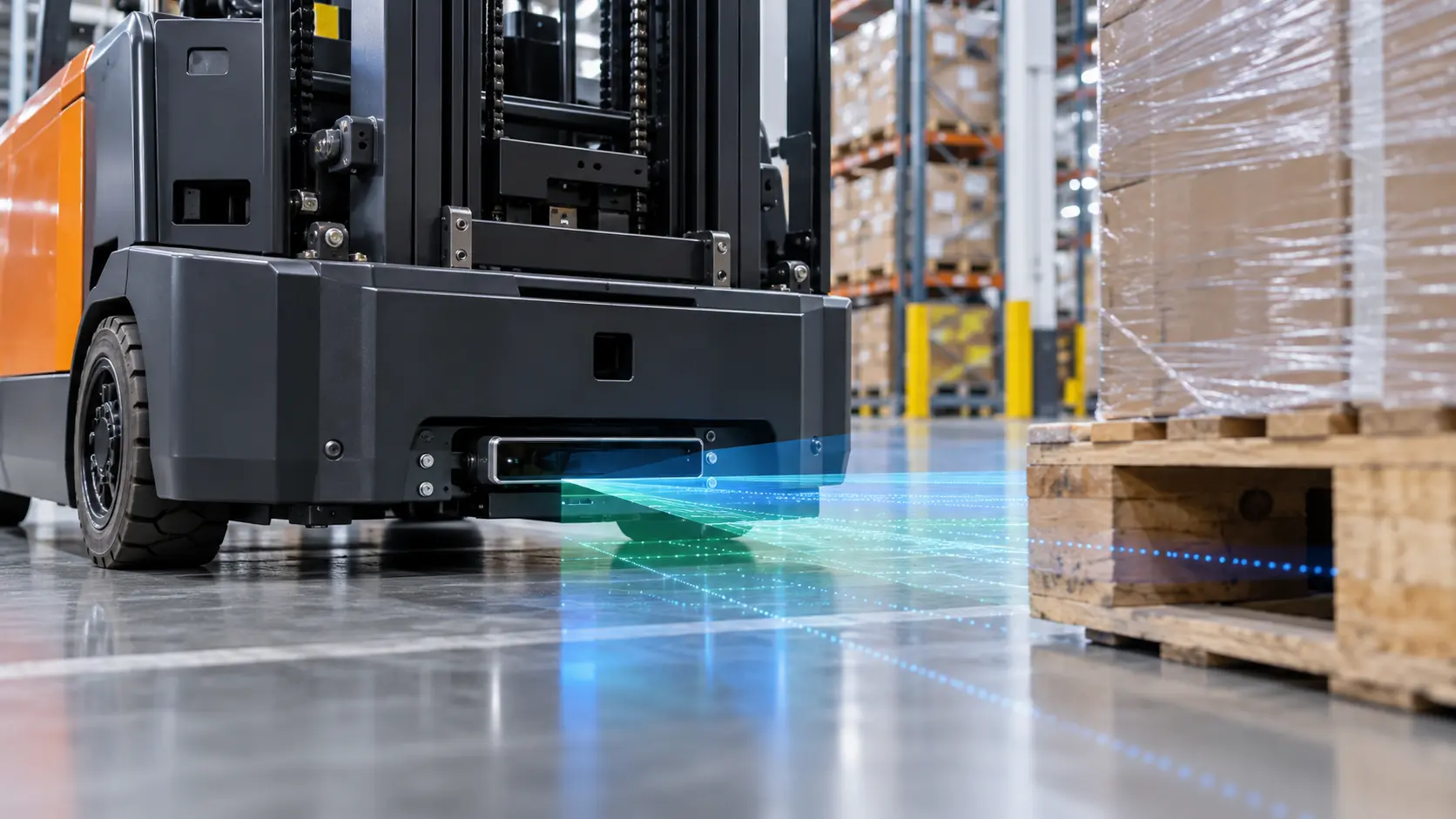 Hokuyo UCT-10LCM LiDAR teknolojisi ile otonom forkliftlerde palet algılama ve engel tespiti